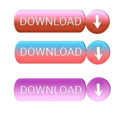 Download buttons set for web icon various color white background