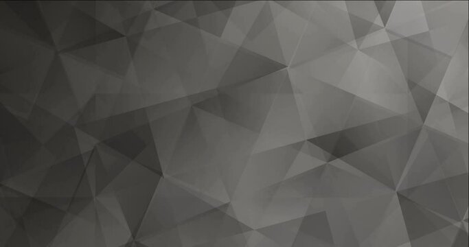 4K looping light gray polygonal abstract footage. Flowing colorful lights in motion style with gradient. Flicker for designers. 4096 x 2160, 30 fps. Codec Photo JPEG.