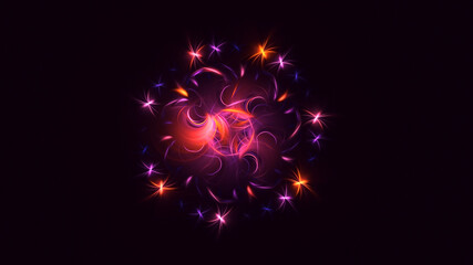 Obraz premium 3D rendering abstract round light background