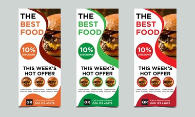 Modern Super hot delicious food Signage banner Template
