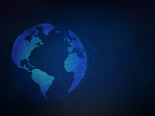  2d rendering illustration global network