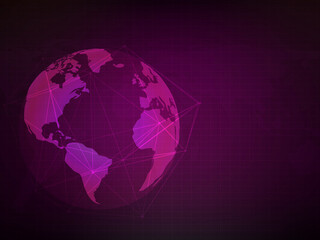  2d rendering illustration global network