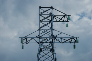 New high voltage pylons yet without wires.