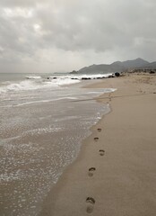 footprints in the sand