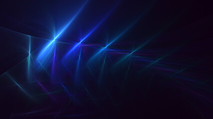 3D rendering abstract blue technology fractal background