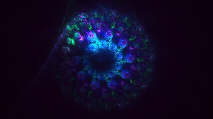 3D rendering abstract round light background