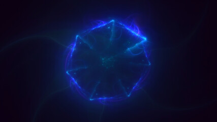 3D rendering abstract round light background