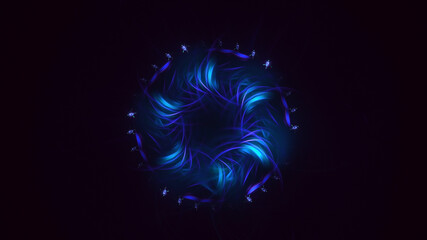 3D rendering abstract round light background