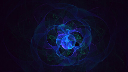 Obraz premium 3D rendering abstract multicolor fractal light background