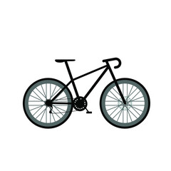 Bicycle with a trunk for travel and city trips. Bike for travel. Hobby. Flat style Vector Illustration isolated on white Background.