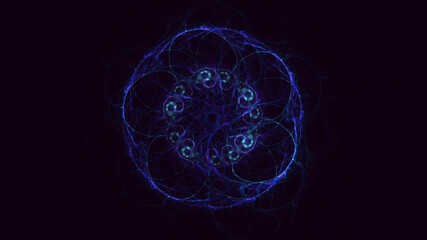 Obraz premium 3D rendering abstract mandala fractal background