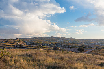 トルコ　カッパドキアのギョレメ国立公園の風景