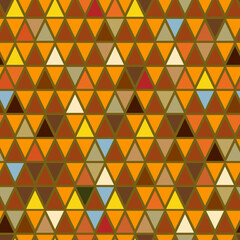 Seamless autumn pattern with abstract shapes in orange, yellow and beige colors