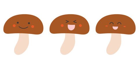 しいたけ　顔パーツ