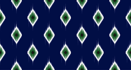 Geometric ethnic oriental ikat pattern traditional Design for background,carpet,wallpaper,clothing,wrapping,Batik,fabric,Vector illustration.embroidery style.