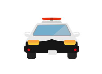 Japanese police car vector illustration ( front view)