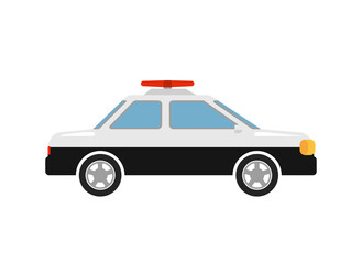 Fototapeta na wymiar Japanese police car vector illustration ( side view)