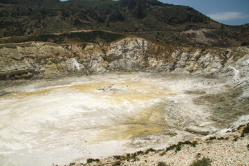 Stefanos crater. The volcano on the island of Nisyros