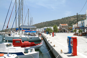 Embankment of the fishing village of Pali on the island of Nisiros