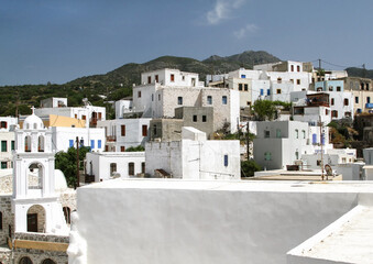Mandrakion is the capital of Nisyros Island. View from above