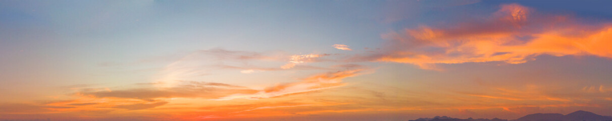 sky at sunset panorama