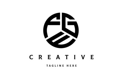FGE creative circle three letter logo