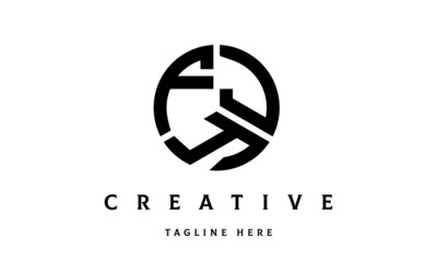 FJY creative circle three letter logo