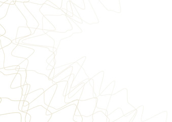 ジグザグの線のアブストラクトA3ポスター　白地