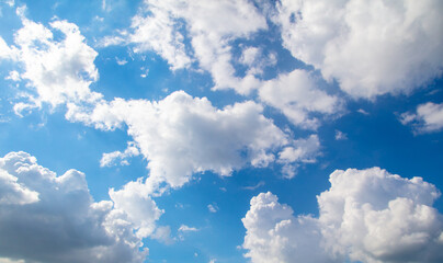 White clouds on a blue sky