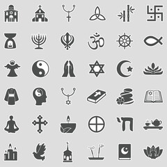 Spiritual Icons. Sticker Design. Vector Illustration.