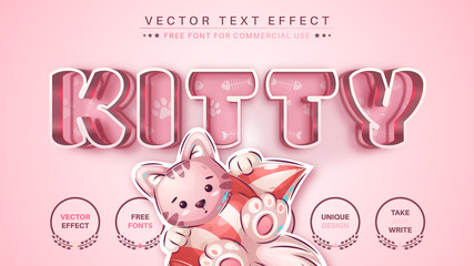 Kitty -  Editable Text Effect, Font Style