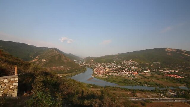 the city of mtskheta and the monastery on the mountain