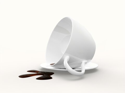 Spilled coffee, 3D model.