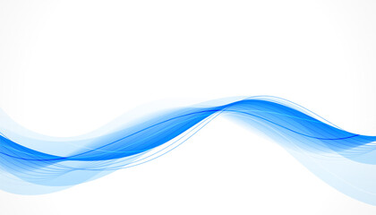 elegant blue smooth wave background design