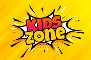 comic style kids zone cartoon background