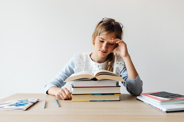 A teenage student back to school