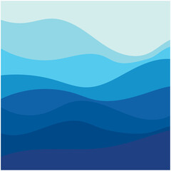 Abstract Water wave vector illustration design background