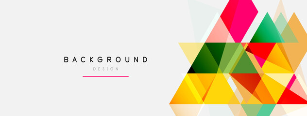 Mosaic triangles geometric background. Techno or business concept, pattern for wallpaper, banner, background, landing page