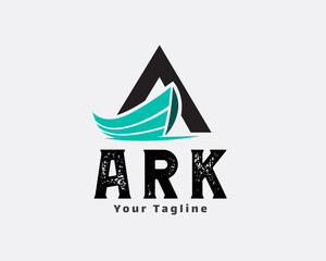 Ark abstract a initial logo template illustration