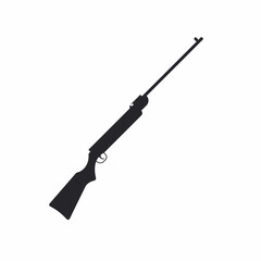 rifle vector isolated on white background. silhouette rifle vector.