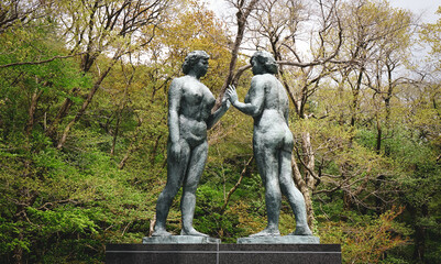 Statue of Maiden at Lake Towada