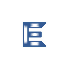 E Logo icon design with simple style
