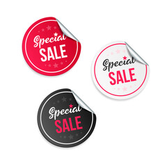 Special Sale Shopping Stickers Set