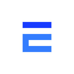 Fototapeta premium E Logo icon design with simple style