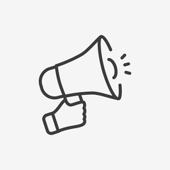 Megaphone Loudspeaker Flat Vector Icon