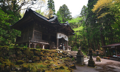 Japanese Shinto Shrine in deep forest
