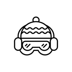 Vector illustration of line icon design. Hat icon. Suitable for use in applications, websites, social media, brochures, etc