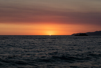 Sea Sunset in Petrovac, Montenegro