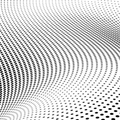 Abstract halftone wave dotted background