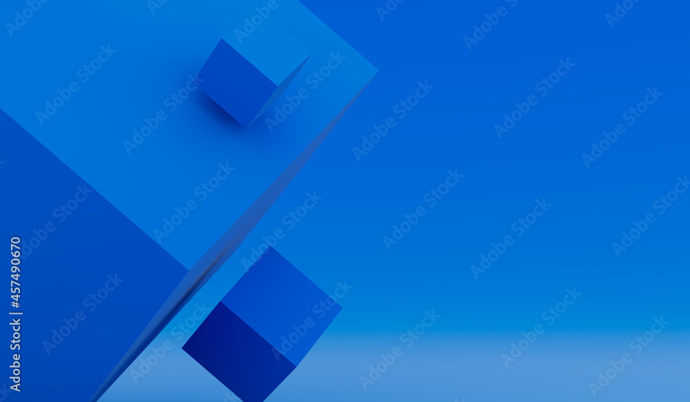 Poster abstract 3d render of composition with cubes, modern background design. 3d rendering